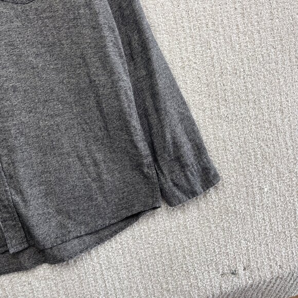 Topman Men's Sz M Heather Charcoal Grey Button-Up Dress Shirt Lumberjack - Picture 4 of 12